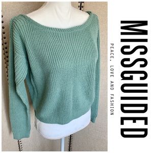 MISSGUIDED Summer Dream Boatneck ‘Crop’ Sweater
